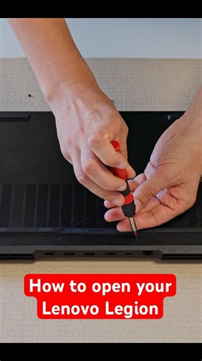 Open Lenovo Legion 5 Pro Gaming Laptop for cleaning