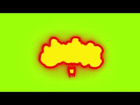 Cartoon Explosion FX Elements Green Screen Pack