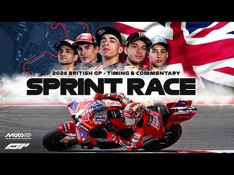 LIVE 🔴 | MotoGP - 2026 Silverstone | Sprint Race | BRITISH GP | Timing & Commentary