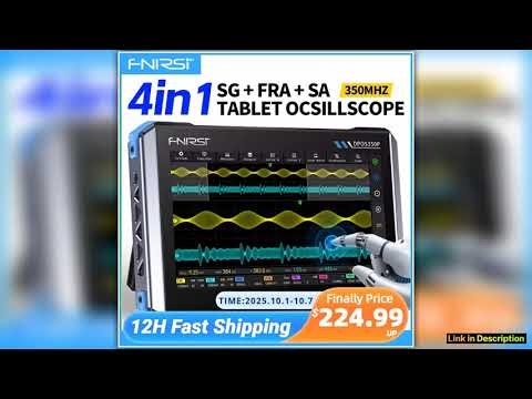 FNIRSI DPOS350P 4in1 Tablet Oscilloscope 2 Channel 350MHz Signal Generator 50MHz Spectrum Analyzer