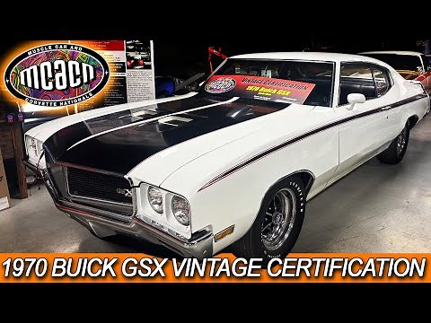 🚀 Muscle Car Of The Week | 1970 Buick GSX Apollo White Legend - Vintage Certified at MCACN 2025!