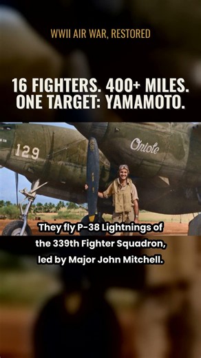 16 P-38s Flew 400+ Miles to Kill One Man: Yamamoto #shorts