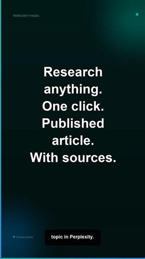 You research it. Perplexity publishes it. With sources. 🤯