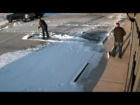 Man Falls Hard While Shoveling Snow - 1809693
