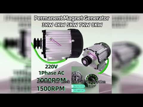 220V Single Phase Alternator PMG 5000W 7KW 8KW 1500RPM 3000RPM Premium Permanent Magnet Generator Dy