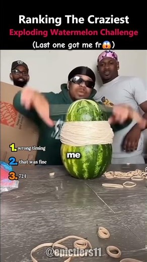 Ranking The Craziest Exploding Watermelon Challenge 🥶​🥶​