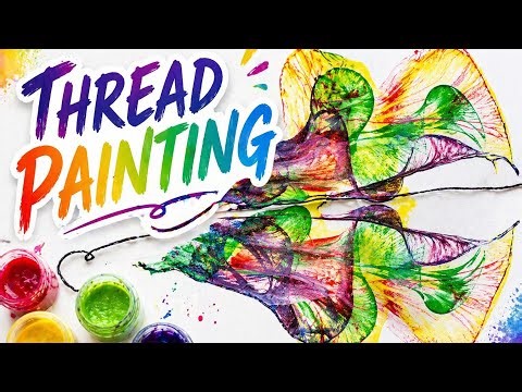 Thread Painting| Easy thread Painting #threadpainting #painting 