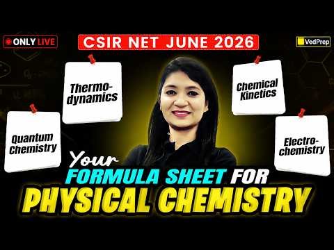 CSIR NET June 2026 Physical Chemistry Formula Sheet | Formulas for NET Chemical Sciences June 2026