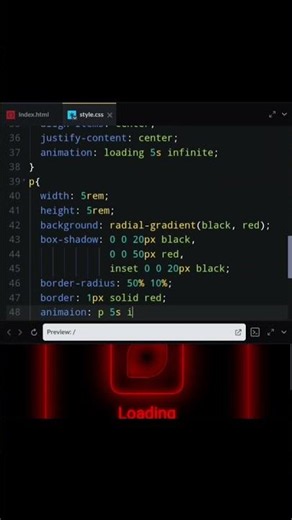 How to create a loading form using pure html&css 😱✨#coding #html #css #webdevelopment