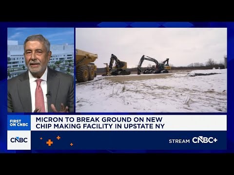 Micron breaks ground on $100 billion chip making facility in upstate NY