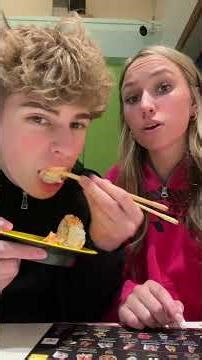 Trying sushi for the first time #fyp #sushi #review #food