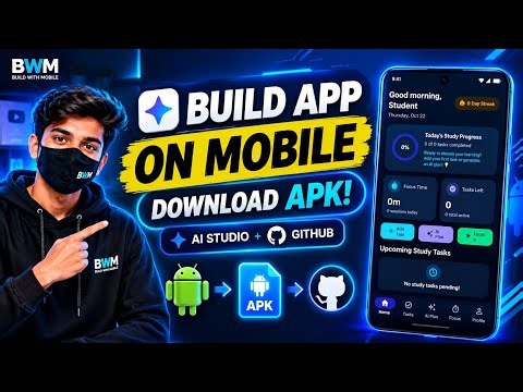 Build an Android App on Mobile & Download APK 😱 | Google AI Studio + GitHub