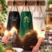 Personalized Apron with Name, Custom Embroidered Kitchen Apron, Monogram Chef Apron, Logo Work Apron, Birthday Gift for Bakers