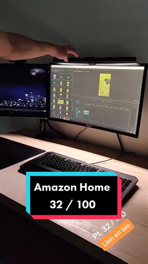 Pt. 32 / 100 : Une lampe de bureau anti-reflet intelligente #amazonfrance #setupgaming #devlife #amazonfinds #benqscreenbar #monitorlight #screenbar