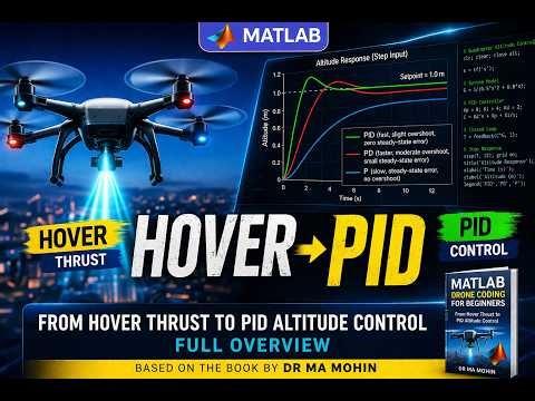MATLAB Drone Coding for Beginners | From Hover Thrust to PID Control (Book Overview)