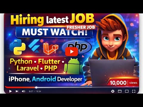 #latest #python,#flutter,php others Developer Jobs for Fresher - Experience| Urgent Hiring