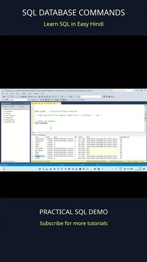 SQL Short 1 Database Commands