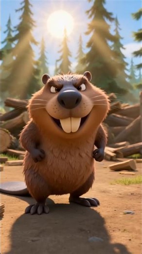 Monkey Blows Up Beaver’s Dam… But Gets the Ultimate Revenge! 😱 #shorts