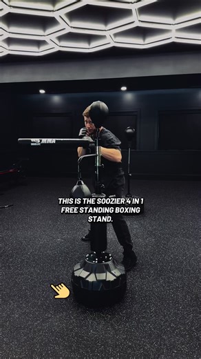 The Soozier 4 in 1 freestanding boxing stand. Great for all ages, helps with boxing speed and reflex training. Fill with water or sand and start your at home boxing training, capable of sparring solo and similar to hitting mitts with another persons help. With this stand you can train all by yourself. #tiktokshopfinds #boxingtraining🥊 #athomegym #trainathome #domoreinayear