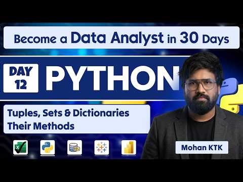 Day 12: Python for Data Analytics 2026 | Become a Data Analyst in 30 Days by Mohan KTK