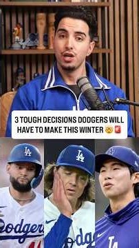 3 tough decisions the Dodgers will have to make this Winter 🤯
