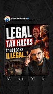 🔥 Legal Tax Hacks jo dekhne mein illegal lagte hain, but actually completely legal hain! 💰
