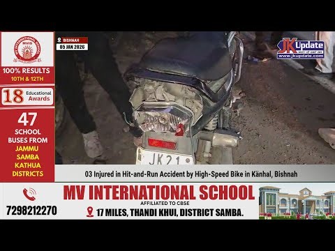 03 Injured in Hit and Run Accident by High Speed Bike in Känhal, Bishnah