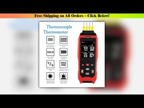 4 Channels Thermocouple Thermometer Data Logger Thermometer K Type Temperature Logger with Sound &