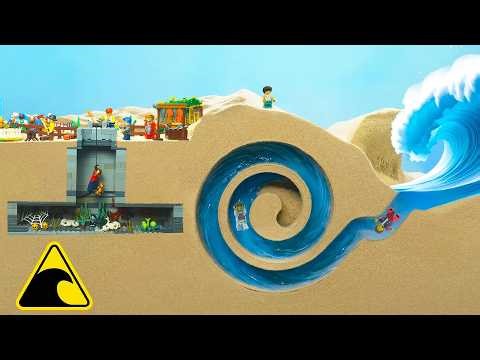 Lego Tsunami Dam Breach Experiment: Children trapped in well