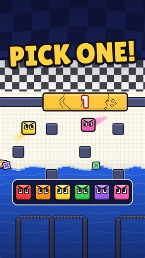 Square Race 2D: Who Escapes the Flood? Pick a Color! 🌊 #shorts