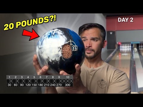 Trying to bowl the first 300 with a 20LB Bowling Ball - Day 2