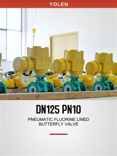 DN50-PN10 PNEUMATIC FLUORINE-LINED BALL-YOLEN#china #valve