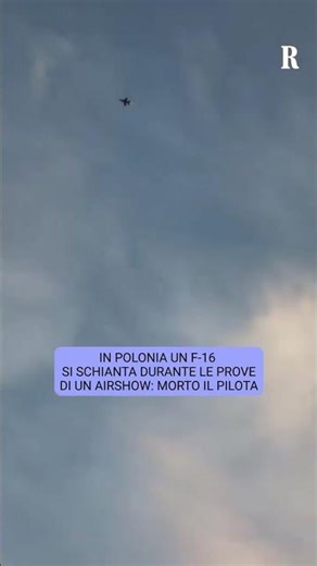Precipita aereo F-16 in Polonia: morto il pilota