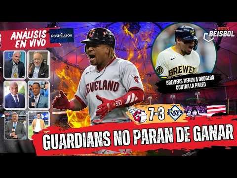 GUARDIANS SIGUEN CALIENTES y ganan PRIMERO a RAYS. BREWERS se ponen 2-0 vs DODGERS | ESPN Beisbol