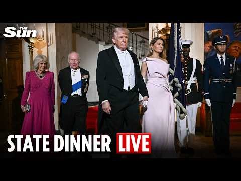 LIVE: President Trump hosts State Dinner for King Charles and Queen Camilla at the White House