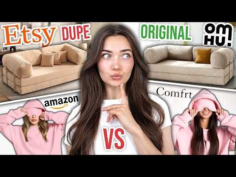 I Bought Viral Original VS Dupe Products! Testing The Viral OMHU TEDDY SOFA!