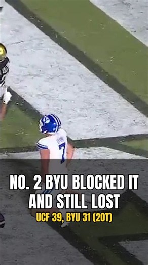 No. 2 BYU Blocked the Game-Winner and Still Lost | UCF 39, BYU 31 (2OT) 🏈 #Shorts