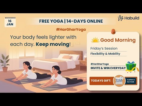 16th Jan | Habuild FREE YOGA Online | Flexibility & Mobility ‬with ‪‪ @saurabhbothra | Live M
