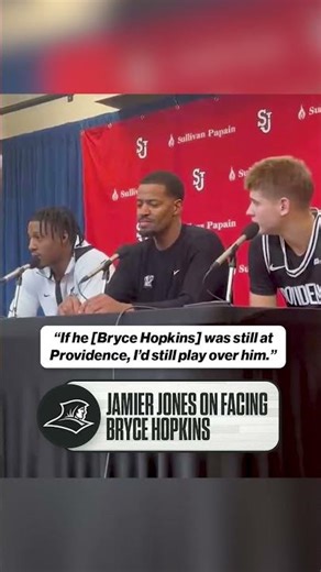 Providence's Jamier Jones on facing former teammate Bryce Hopkins #CBB #Providence #StJohns