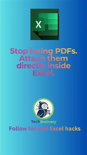 How to Insert PDF in Excel.#shorts #excel #productivity #exceltips #career #skills #new #exceltips