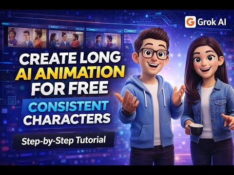 How to create Long AI 3D Animation with Consistent Characters using Grok AI (FREE Tutorial)