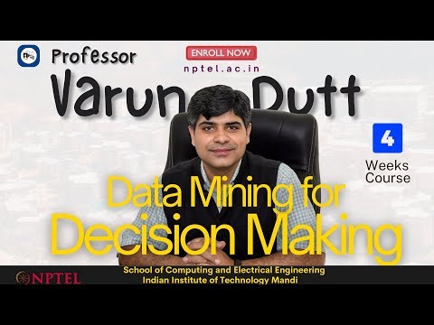 Data Mining for Decision Making | INTRO | NPTEL | 2026