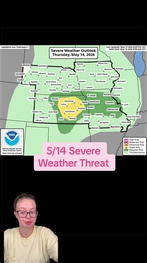 THURSDAY severe weather is expected in Kansas and surrounding areas. #kansas #severeweather #kansascity #missouri #weather