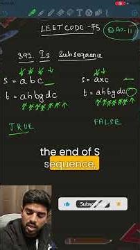 Day 11 of Leetcode75 - Is Subsequence - Part 2