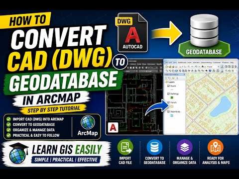How to Convert AutoCAD (DWG) to Geodatabase in ArcMap | Step-by-Step GIS Tutorial