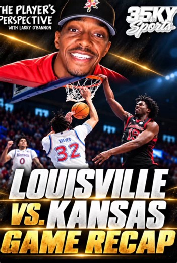 35KYSports on X: "Larry O’ recaps Louisville’s 89–83 win in Lawrence, where Allen Fieldhouse was rocking and the Cardinals showed resilience to come back and get the win. He highlights Jackson Shelstad’s big night, Flory Bidunga and Álvaro Folgueiras’ impact, and De’Shayne Montgomery knocking down corner threes. Larry says Obinna Ekezie Jr. was good as advertised, though he didn’t have four triples on his bingo card. Ekezie finished with 16 points, eight rebounds and five blocks, going 4-for-6 f