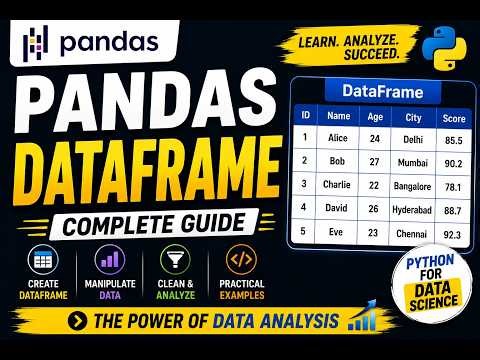 Pandas DataFrame in Python 🔥 | Create, Access & Manipulate DataFrames | Complete Guide