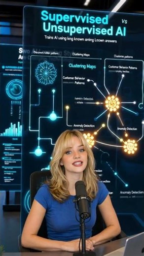 Supervised vs Unsupervised AI in 30 Seconds. #DataScience #AIShorts #TechEducation #USAtech