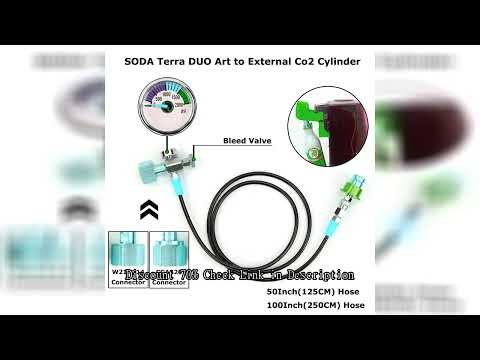 Soda Quick Connect Terra DUO Art to External Co2 Tank Adapter Hose Kit Fit Sodastream With Gauge Qu