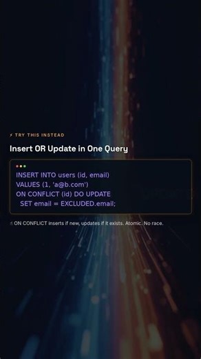 SQL UPSERT in 30 Seconds 🔄 (INSERT or UPDATE!) #sql